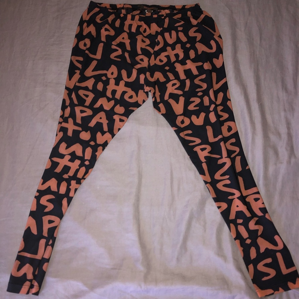LOUIS VUITTON X STEPHEN SPROUSE Leggings Brown/Bl
